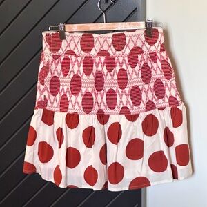 Anthropologie polka dot skirt with smocked waist. Size M. Excellent condition!